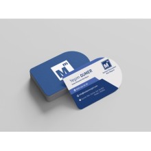 Muhasebe Çift Taraf Tasarım Kartvizit - Tam Daire Özel Kesim