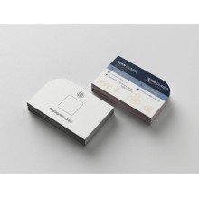 Öğretmenler Çift Taraf Tasarım Kartvizit - Yarım Daire Özel Kesim