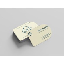 Kurumsal Çift Taraf Tasarım Kartvizit - Tam Daire Özel Kesim