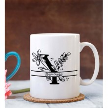 Kişiye Özel Y Harfi Temalı Beyaz Kupa Bardak