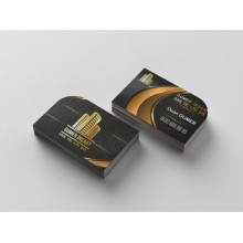 İnşaat Mühendisi Çift Taraf Tasarım Kartvizit - Yarım Daire Özel Kesim