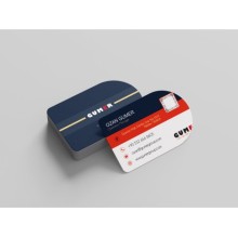 Kurumsal Firmalara Çift Taraf Tasarım Kartvizit - Özel Makas Kesimi