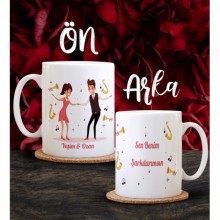 Kişiye Özel Sen Benim Şarkılarımsın Tasarımlı Beyaz Kupa