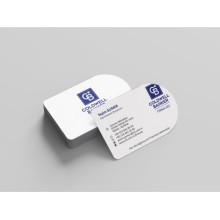 CB Yatay Çift Taraf Tasarım Kartvizit - Tam Daire Özel Kesim