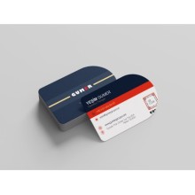 Kurumsal Firma Çift Taraf Tasarım Kartvizit - Tam Daire Özel Kesim