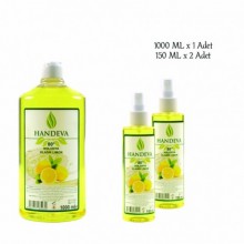 Handeva Limon Kolonyası 80c 1 LT ve 150 ml x 2 Spreyli