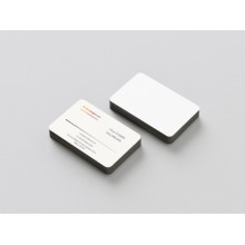 Firma Çalışan Tek Taraf Tasarım Kartvizit - Oval Kesim