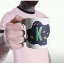 Kişiye Özel K Harfi Temalı Beyaz Kupa