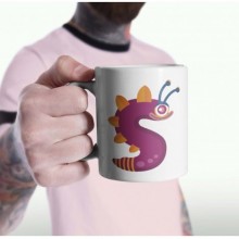 Kişiye Özel S Harfi Temalı Monster Tasarımlı Beyaz Kupa