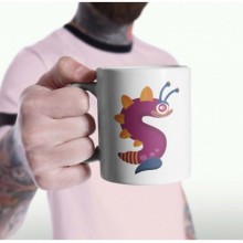 Kişiye Özel Ş Harfi Temalı Monster Tasarımlı Beyaz Kupa