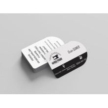Perde Çift Taraf Tasarım Kartvizit - Özel Makas Kesimi