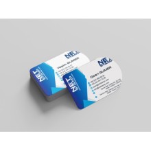 Logolu Çift Taraf Tasarım Kartvizit - Özel Makas Kesimi