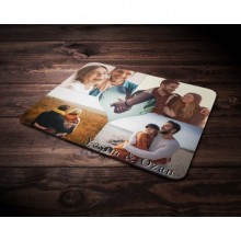 Kişiye Özel Beş Fotoğraf & İsim Temalı Mouse Pad