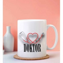 Kişiye Özel Doktor 4 Tasarımlı Beyaz Kupa