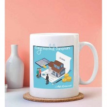 Kişiye Özel Gayrimenkul Danışmanı 2 Tasarımlı Beyaz Kupa