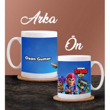 Kişiye Özel Brawl Stars 4 Tasarımlı Beyaz Kupa