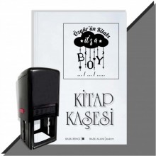 Kişiye Özel  İt's A Boy Tarihli Kitap Kaşesi - Siyah