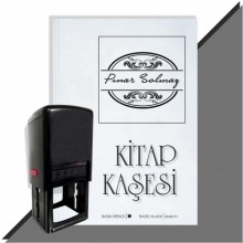 Kişiye Özel  Çerçeveli 7  Kitap Kaşesi - Siyah