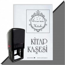 Kişiye Özel  Çerçeveli 6  Kitap Kaşesi - Siyah