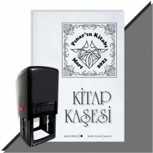 Kişiye Özel  Çerçeveli 3 Tarihli Kitap Kaşesi - Siyah
