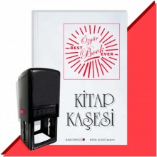 Kişiye Özel  Best Book Ever  Kitap Kaşesi - Kırmızı