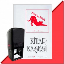 Kişiye Özel  Sevimli Kedi 14 Tarihli Kitap Kaşesi - Kırmızı