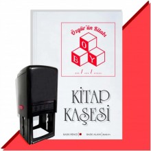 Kişiye Özel  Boy Tarihli Kitap Kaşesi - Kırmızı
