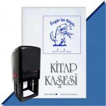 Kişiye Özel  Çığırtgan Dinazor Tarihli Kitap Kaşesi - Mavi
