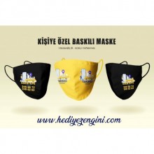 Kişiye Özel Taksici Tasarımlı Bez Maske | Biyeli Maske - Çocuk Boy