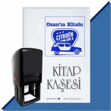 Kişiye Özel Klasik Otomobil Citroen  Otomatik Kitap Kaşesi - Mavi