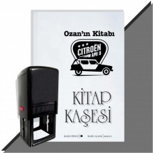 Kişiye Özel Klasik Otomobil Citroen  Otomatik Kitap Kaşesi - Siyah