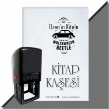 Kişiye Özel Klasik otomobil Wolskwagen  Otomatik Kitap Kaşesi - Siyah