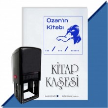 Kişiye Özel Kızgın Ördek 2 Tarihli Otomatik Kitap Kaşesi - Mavi