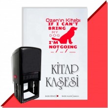 Kişiye Özel If I Can't Brıng My Dog I'm Not Going Tarihli Otomatik Kitap Kaşesi - Kırmızı