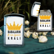 Kişiye Özel Babaların Kralı Temalı Kapaklı Metal Çakmak
