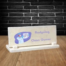 Kişiye Özel Radyolog Temalı Doğal Taş Masa İsimliği