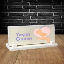Kişiye Özel Embriyolog 2 Temalı Doğal Taş Masa İsimliği