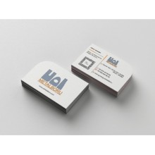 Firma Çift Taraf Tasarım Kartvizit - Yarım Daire Özel Kesim