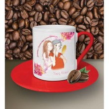 Kişiye Özel Sarılmalara Doyamadığım Annem Temalı Kahve Fincanı