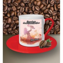 Kişiye Özel Anneler Günü Kutlu Olsun 4 Tema Kırmızı Kahve Fincanı