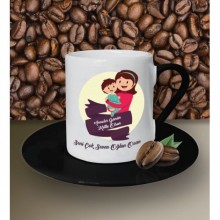 Kişiye Özel Anneler Günün Kutlu Olsun 13 Tema Siyah Kahve Fincanı