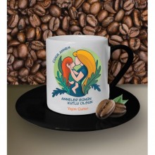 Kişiye Özel Anneler Günün Kutlu Olsun7 Tema Siyah Kahve Fincanı