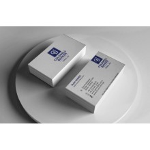 CB Yatay Çift Taraf Tasarım Kartvizit - Köşeli Kesim