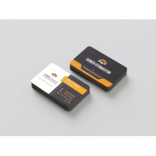 Otomasyon Çift Taraf Tasarım Kartvizit - Oval Kesim