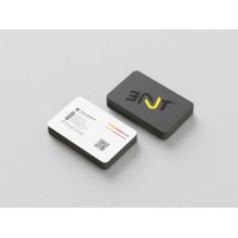 Kurumsal Çalışan Çift Taraf Tasarım Kartvizit - Oval Kesim