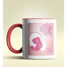 Kişiye Özel Canım Annem 5 Tasarımlı Kırmızı Kupa Bardak