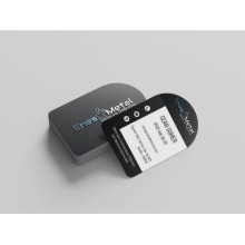 Metal Doğrama Çift Taraf Tasarım Kartvizit - Tam Daire Özel Kesim