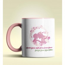 Kişiye Özel Anneler Günü Kutlu Olsun 5 Temalı Pembe Kupa Bardak