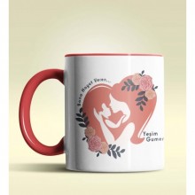 Kişiye Özel Bana Hayat Veren Tasarımlı Kırmızı Kupa Bardak