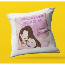 Kişiye Özel Anneler Günün Kutlu Olsun 15 Tema | Saten Kare Yastık